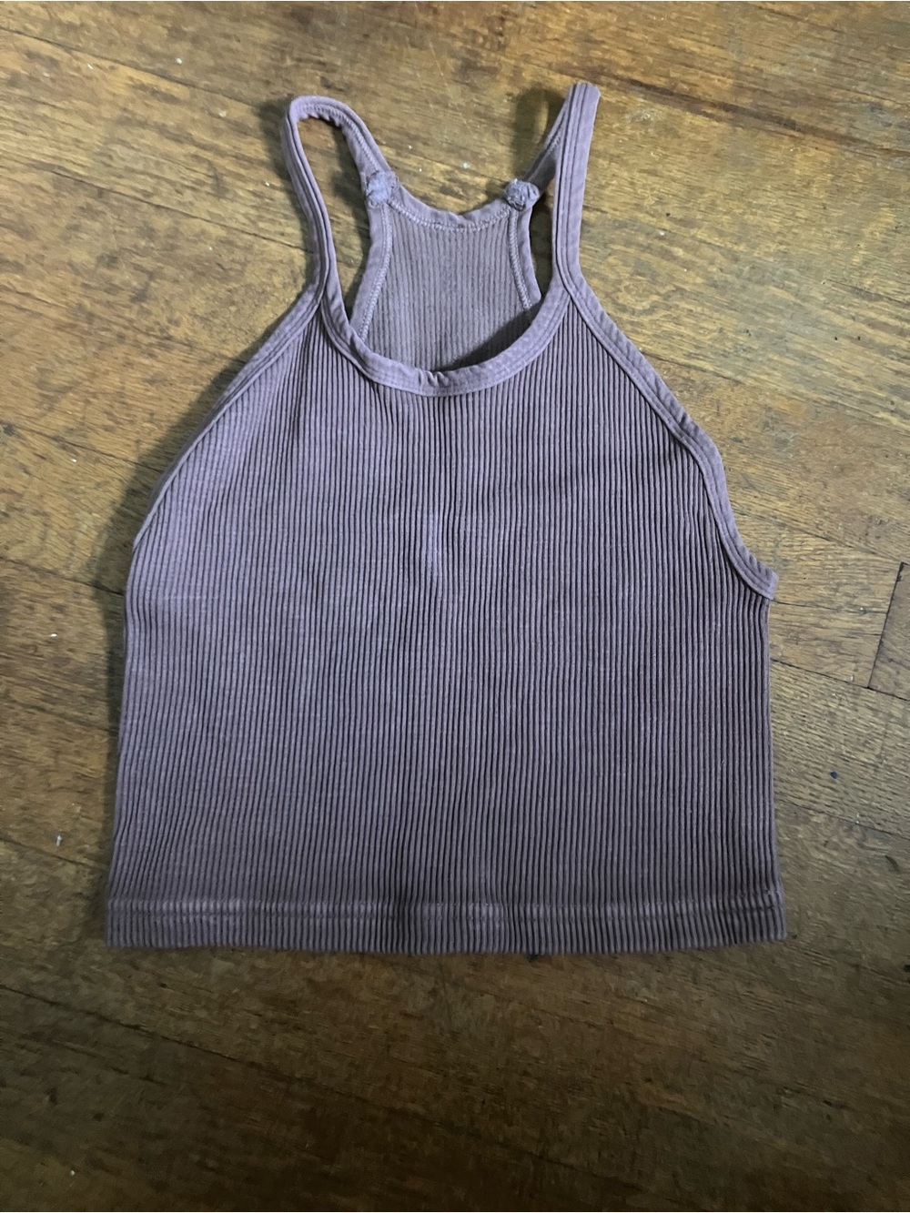Free People Ribbed Mauve-Purple Racerback Tank